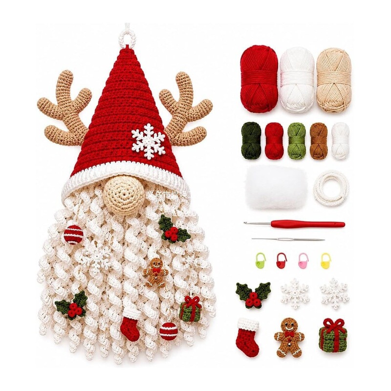 Cross-border new product: 3D Crochet Door Hanger Kit Collection, handmade crochet yarn set Cross-border new product: 3D Crochet Door Hanger Kit Collection, handmade crochet yarn set