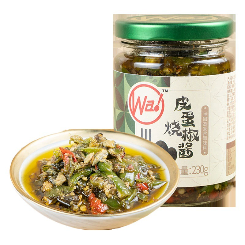 Сычуань яйцо жареный перец соус чили соус лапша пибимпап соус Тигровая шкура зеленый перец соус 230 г