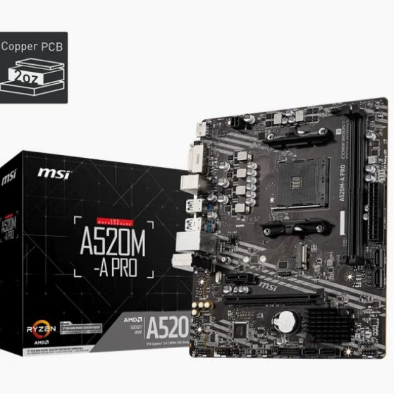 Подходит для материнской платы AMD MSI A520M-A Pro AM4 поддерживает процессоры 5000 серии и другие