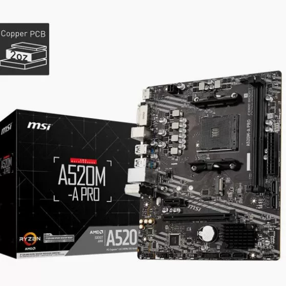 Подходит для материнской платы AMD MSI A520M-A Pro AM4 поддерживает процессоры 5000 серии и другие