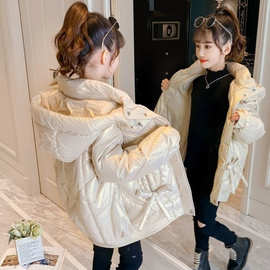 女童冬装羽绒棉服2025新款儿童洋气加厚棉袄中大童冬季中长款外套