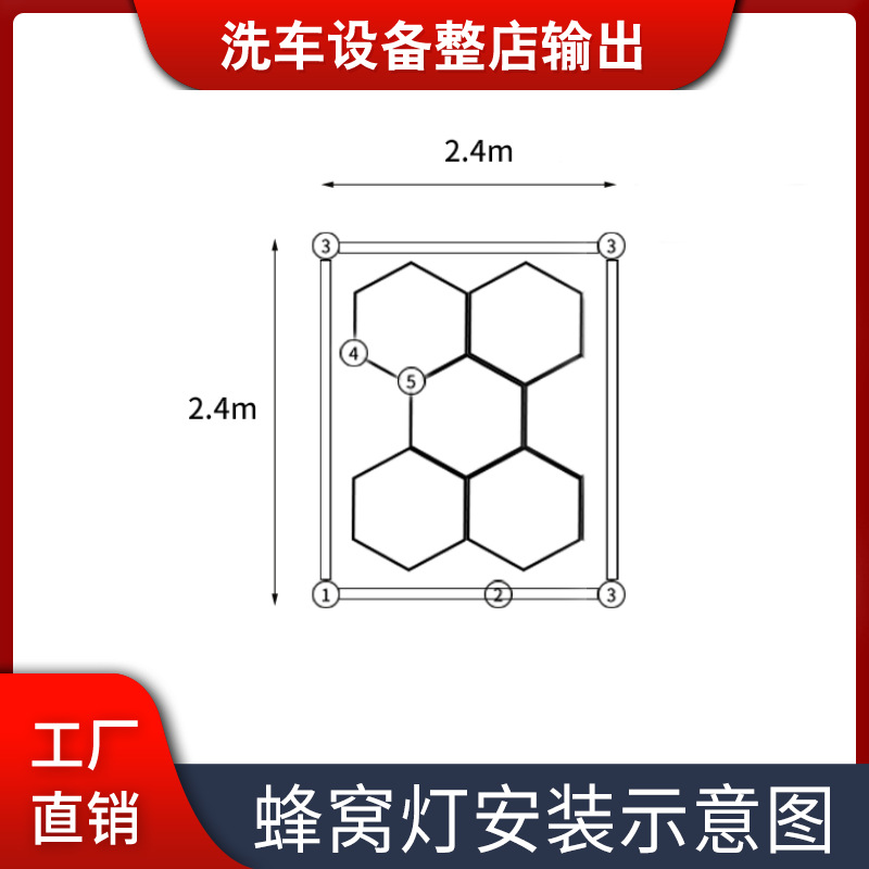 2.4* 2.4m 벌집 조명