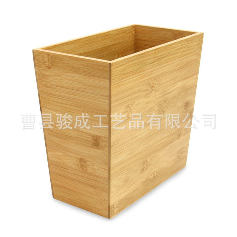 Cross-border Bamboo Trash Bin Household Living Room Bedroom Basket Sundries Storage Bamboo and Wood Homestay Office Trash Bin