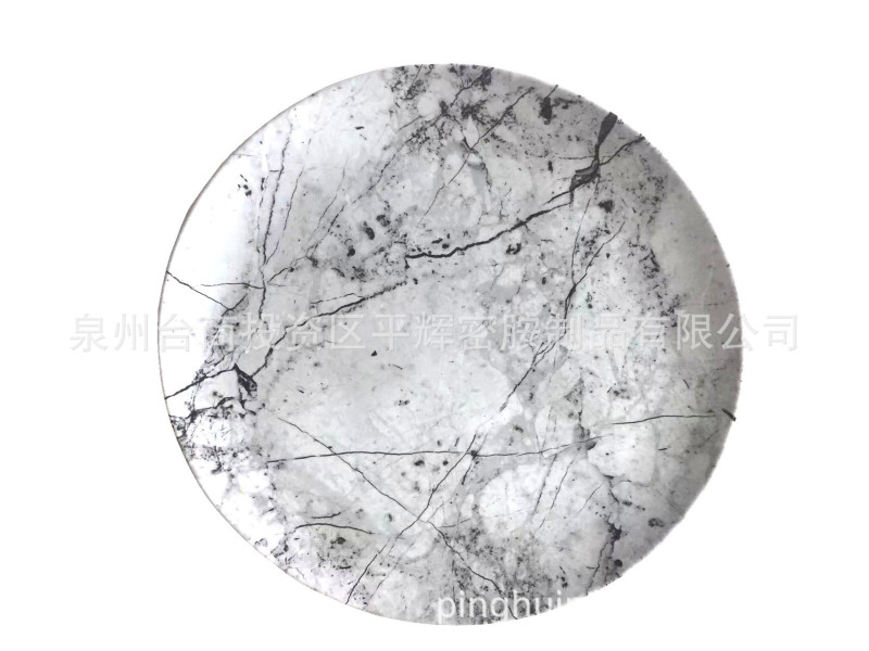 Melamine 10 inch salad plate marble pattern melamine plastic plate imitation porcelain shallow plate can be designed