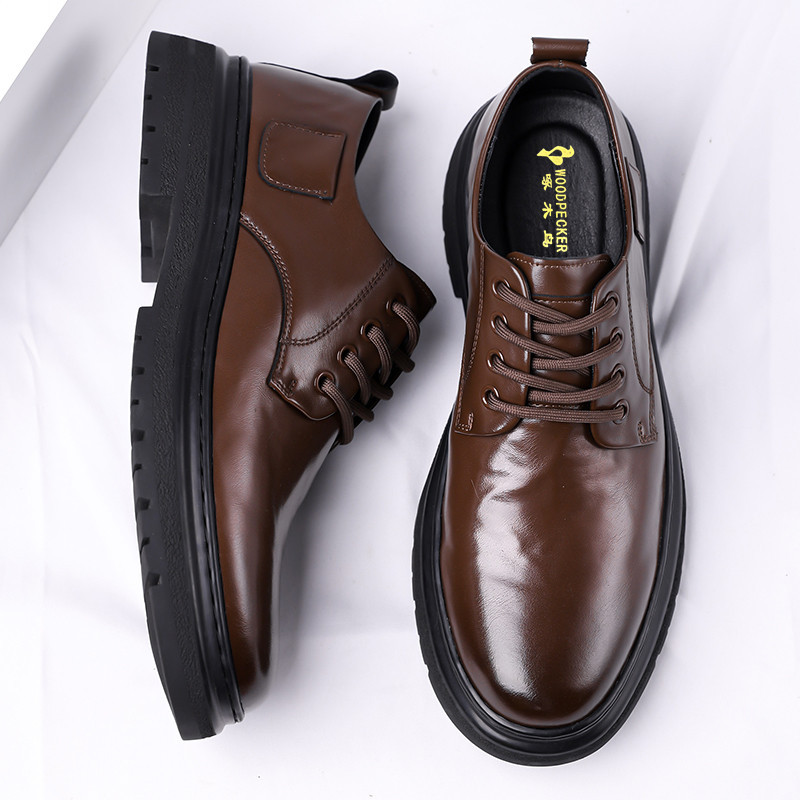 Classic British Style Formal Leather Shoes For Men Office Wear_voghion.com