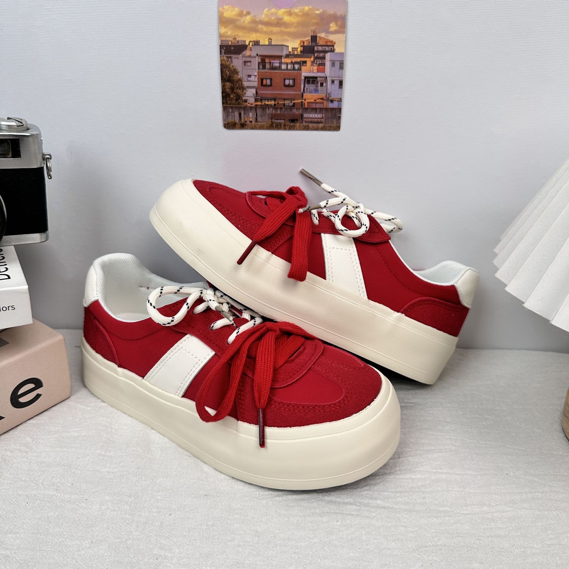 6651 Zapatos casuales de plataforma cómodos de moda de todo fósforo 2025 primavera nuevos zapatos de entrenamiento alemanes simples y transpirables zapatos de mujer image 8