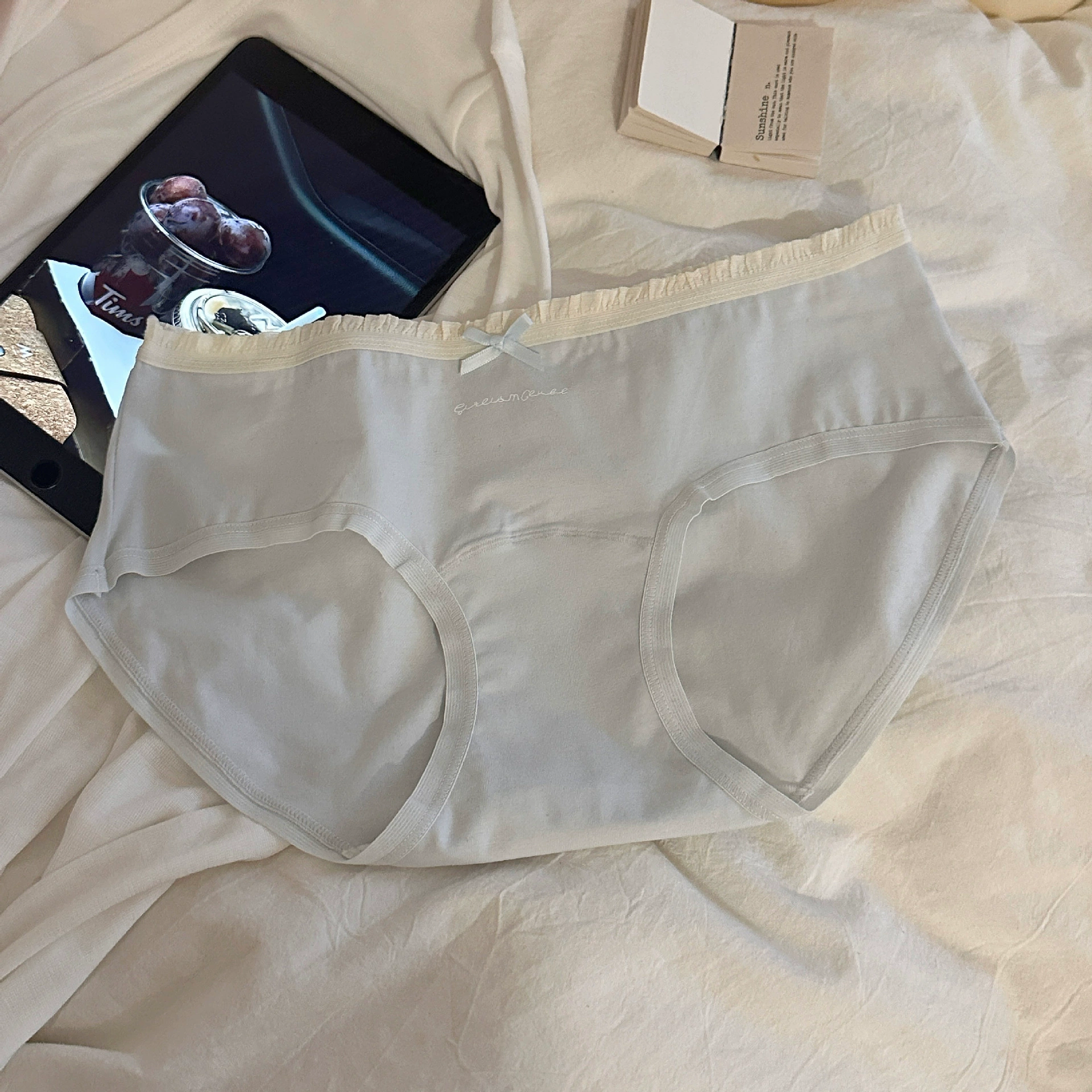  colored antibacterial long comfortable cotton pants, hip-accented, mid rise