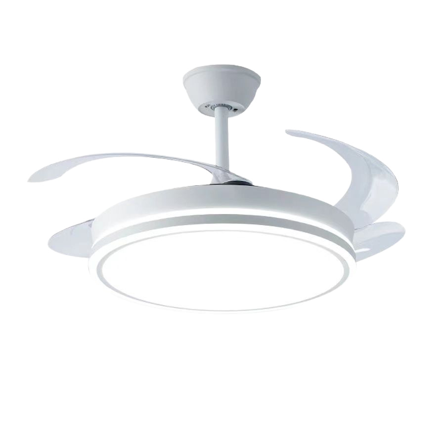 lámpara de ventilador invisible LED lámpara de sala de estar iluminación nórdica fábrica de Zhongshan lámpara de dormitorio comedor integrado lámpara de ventilador de techo