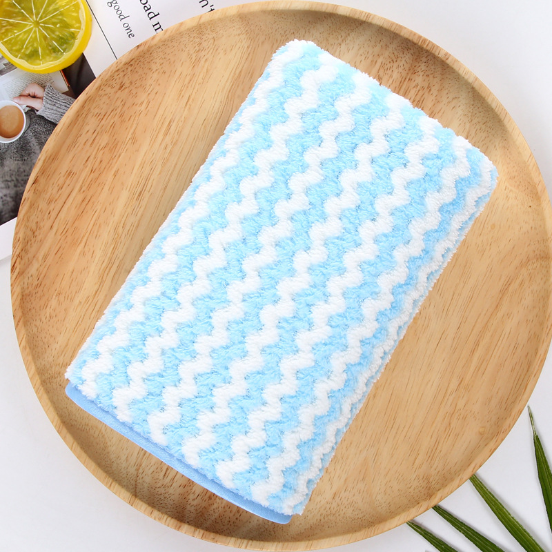 Asciugamano in velluto corallo, salvietta ispessita, asciugamano per il viso morbido e assorbente, ricamo regalo_voghion.com