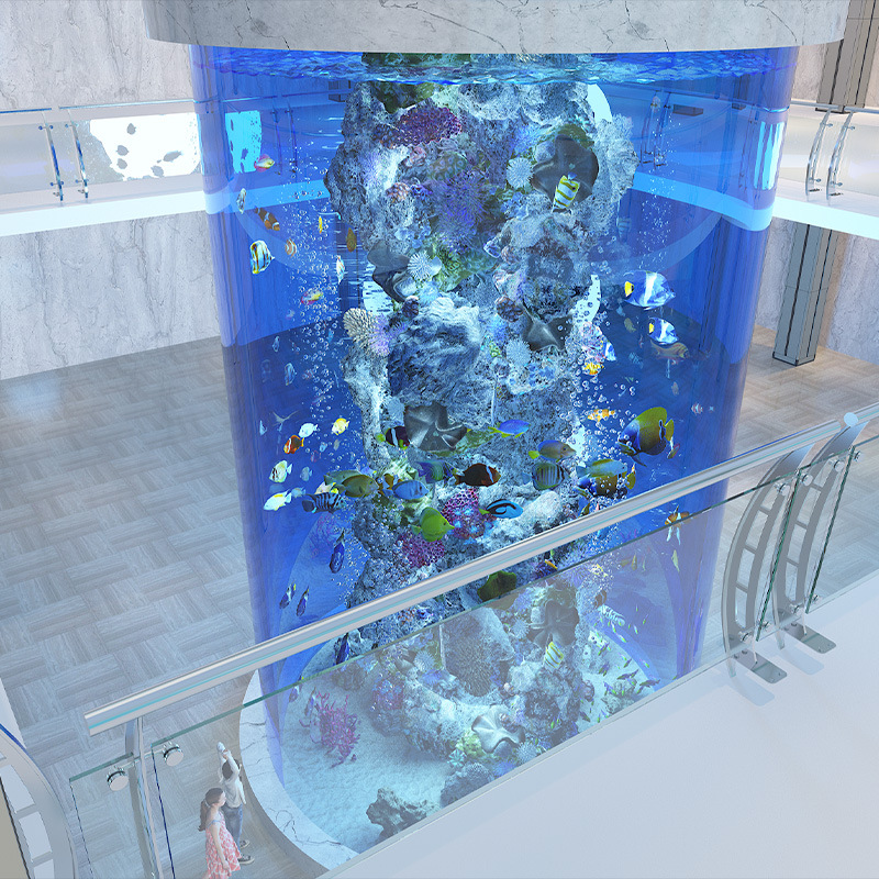 海底世界建造大型亚克力鱼缸工程海底隧道工程海洋馆图纸设计规划