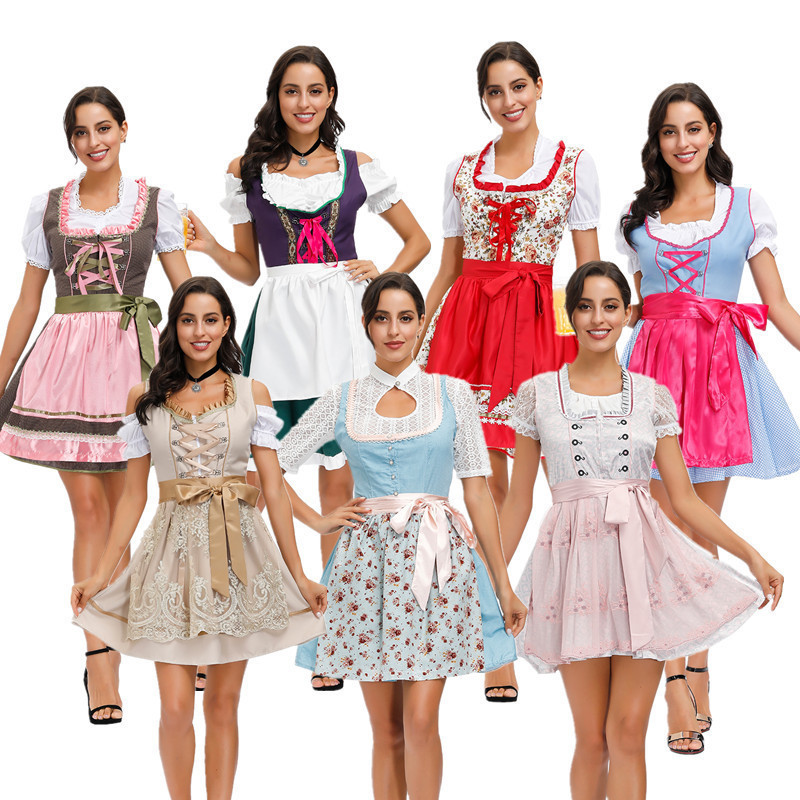 Code German Oktoberfest Bavarian Beer Wear Holiday Party Women's Ethnic Style Dress Suit