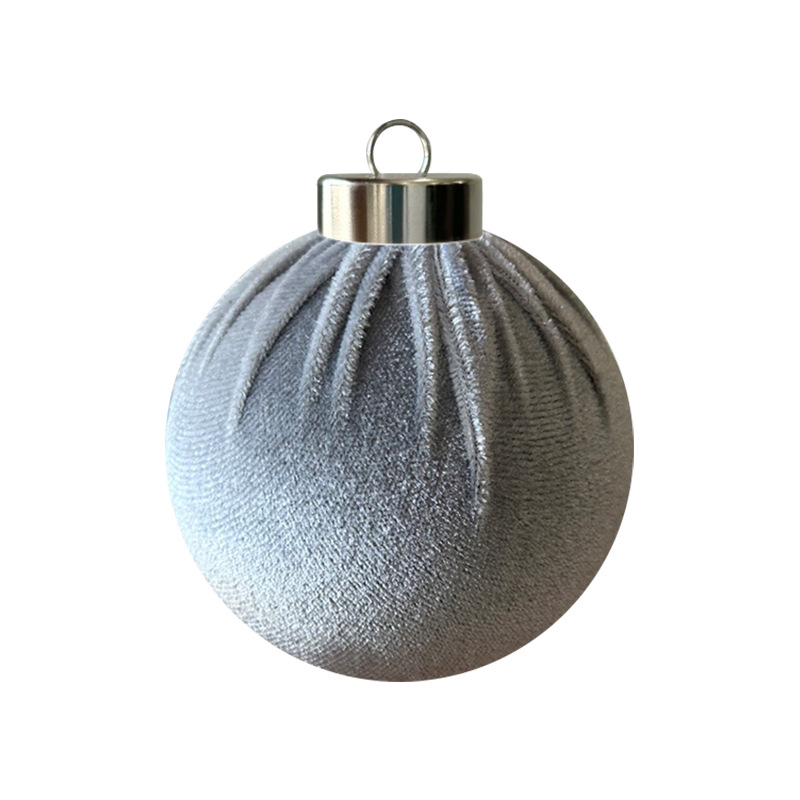 Venta directa de fábrica 6/8CM bola de tela decoración de bolas de Navidad decoración de Navidad adornos al por mayor