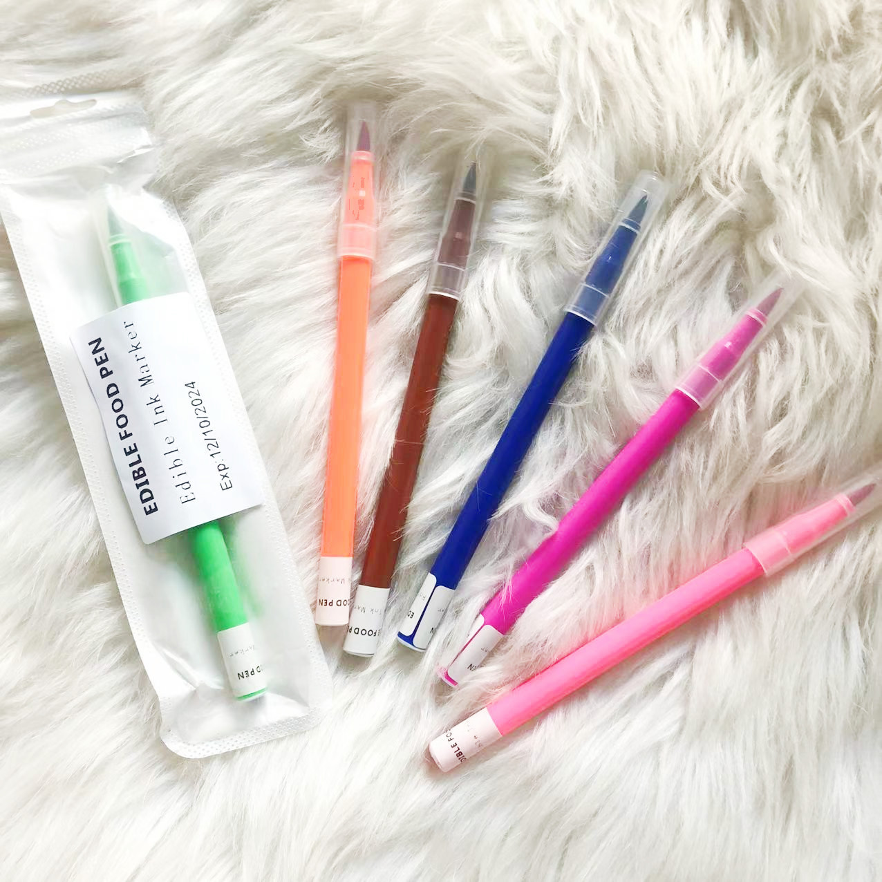 Pigmento pluma color pintura gancho DIY pintado a mano solo 12 colores pastel Topper