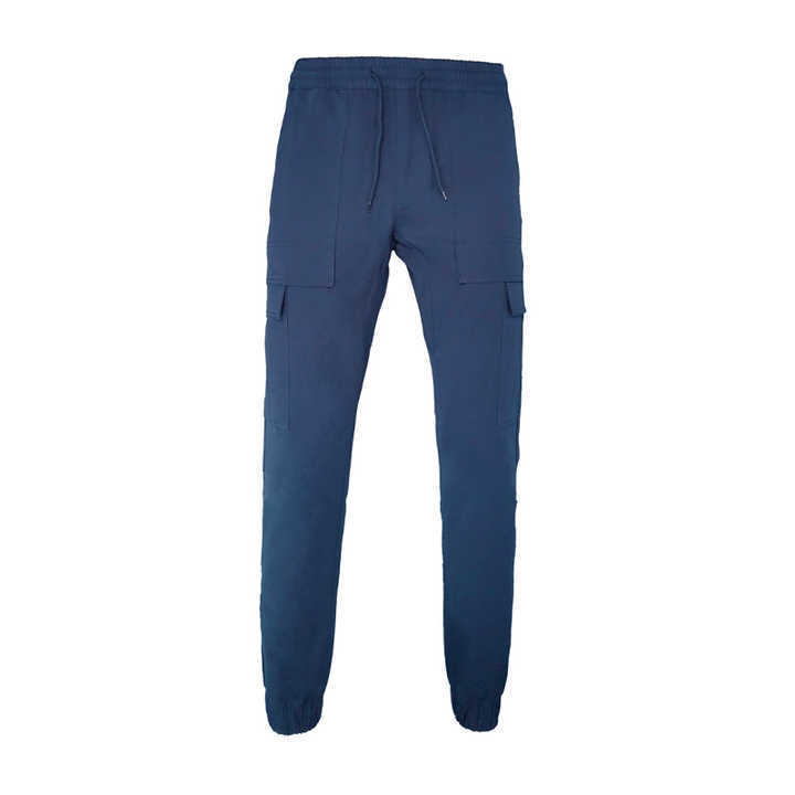 High-Quality Custom Fashion Navy Color Men's Cargo Pants with Large Pockets and Durable Elastic Waistband High-Quality Custom Fashion Navy Color Men's Cargo Pants with Large Pockets and Durable Elastic Waistband