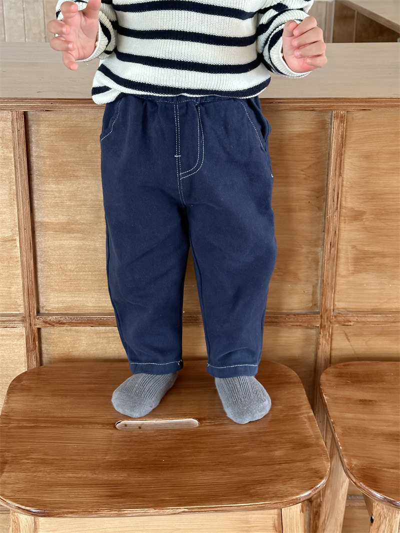 Suéter infantil con solapa Jeans Baby2025 ropa de primavera ropa infantil coreana ropa de primavera para niños dos piezas