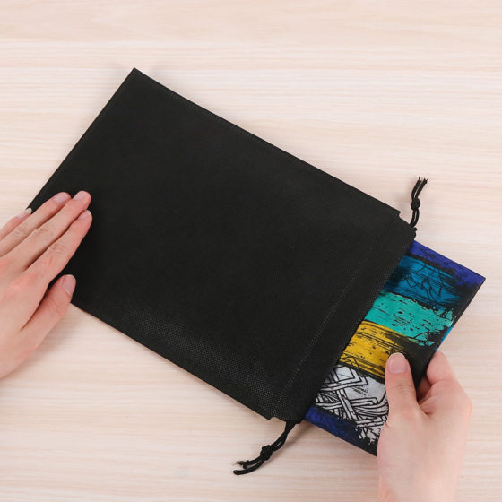 Non-woven Drawstring Flap Pocket Pants Ready-made Bag Dust-proof Storage Bag Clothing Shoes Toy Packaging Bag Can Be Printed with logo