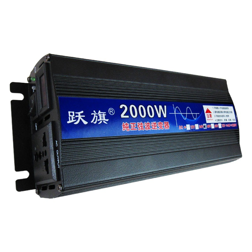 Inversor de onda sinusoidal pura 12V24V48V60v72v a 220V2000w hogar convertidor energía solar