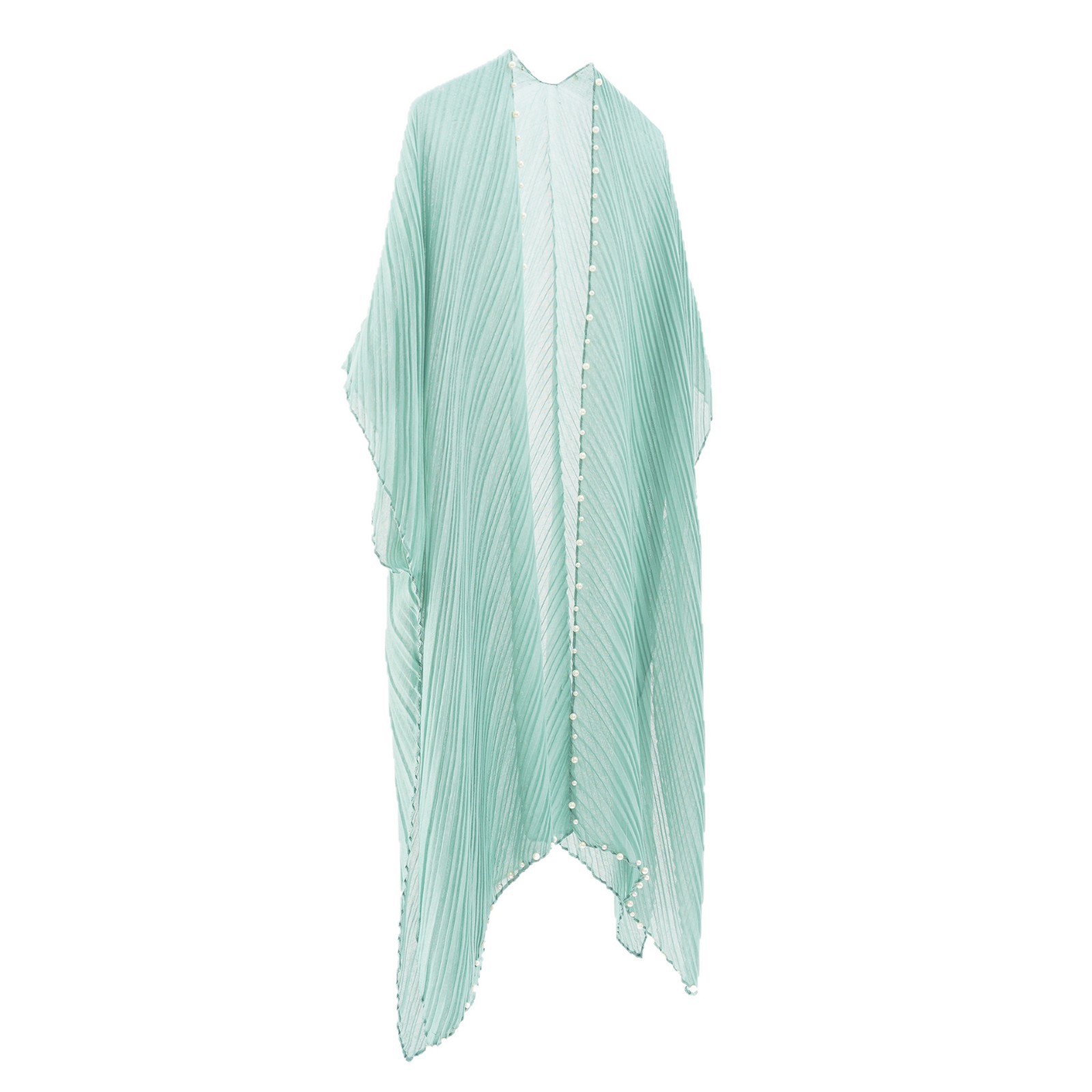 Salida de Playa Delgada con Botones de Perla para Mujer de Poliéster Protección UV UPF30+ para Viajes