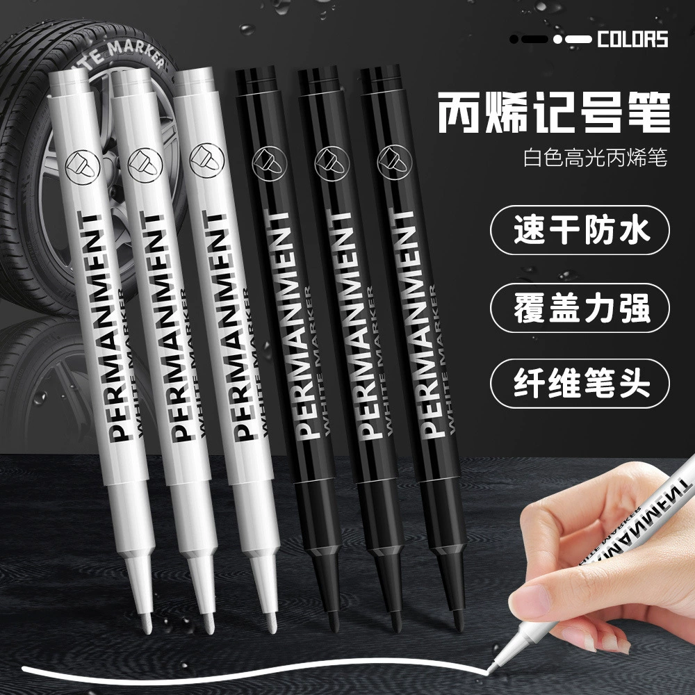 Белый маркер для художественного хайлайтера, водостойкий, не выцветающий, масляный маркер, маркер большой емкости, оптовая продажа на складе