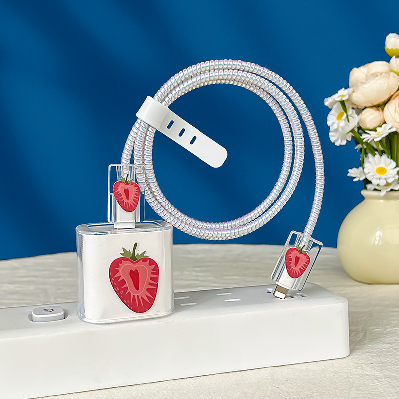 Aplicable para Apple 18 - 20w cargador cubierta de protección de carga rápida cable de datos pinza de cable