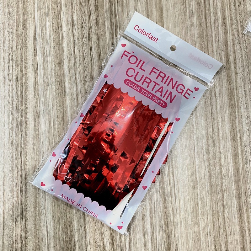 Cortina de lluvia con borlas para bodas, cumpleaños, cortinas para puertas, decoración de salas de boda, cortina de lluvia de 1*2 metros al por mayor para celebraciones de bodas.