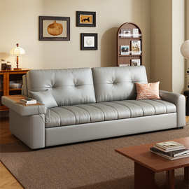 Sofa bed with storage for small living rooms  扶手带边几