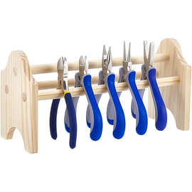 跨境迷你木质钳子架迷你工具收纳陈列架家用工具收纳架松木销钉架