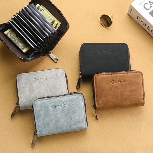 Men's exquisite high-end driver's license card bag for women, small and thin, one-piece design, multi-card slot, large capacity card holder.