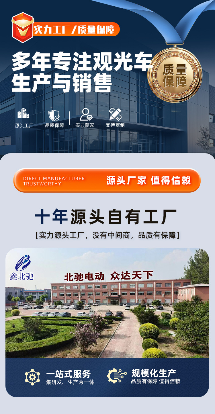 Electric sightseeing vehicle for scenic areas and parks, transportation vehicle for scenic areas and tourist parks, reception and shuttle electric sightseeing vehicle
