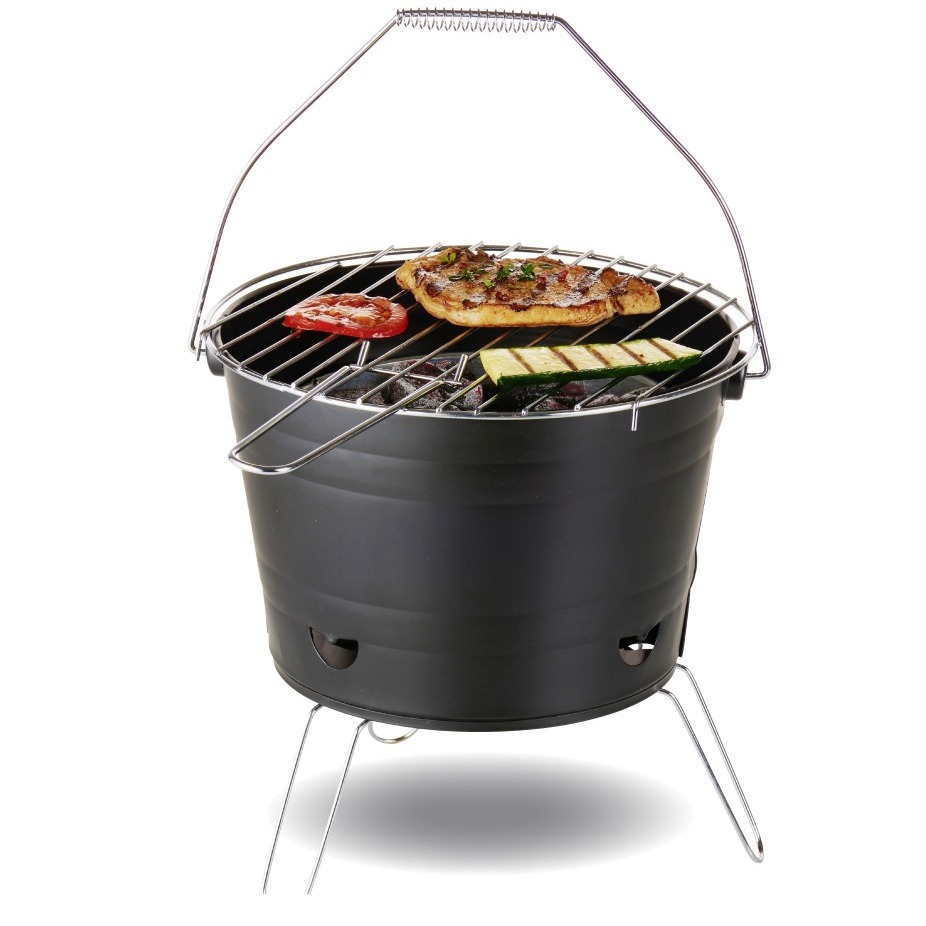 Los fabricantes producen 10 pulgadas cubo estufa barbacoa parrilla con Cuenca de carbón barbacoa parrilla barbacoa forma de cubo barbacoa parrilla