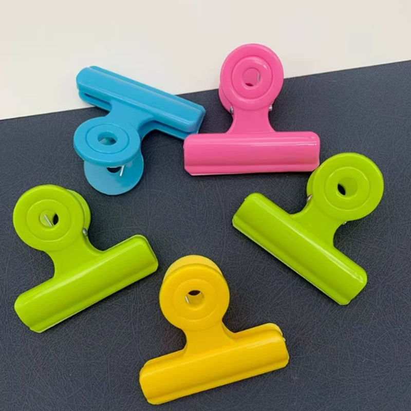 Зажим для билетов цветной пластиковый пищевой зажим круглый маленький файл маленький клип клип клип канцелярские принадлежности большой многофункциональный