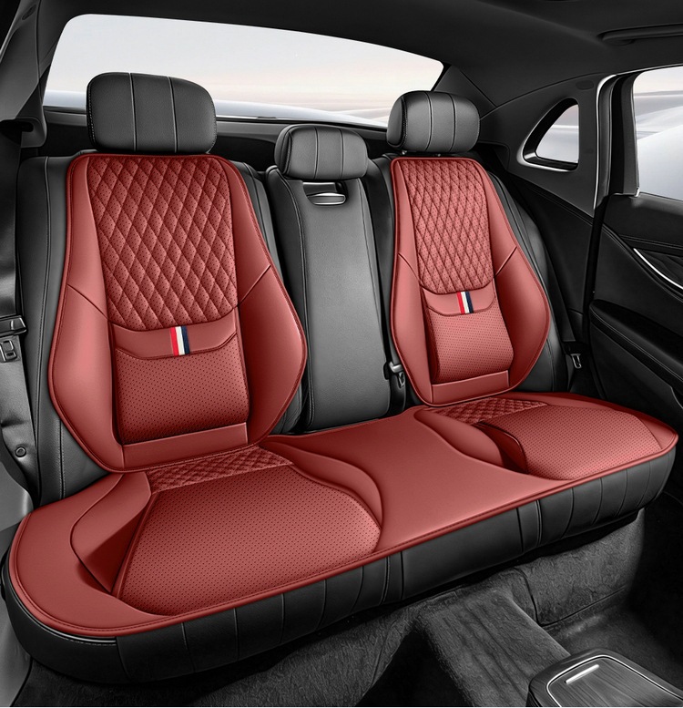 Cross-Border Popular Car Seat Cushion, Single Seat Universal Full Leather Seat Cover with Lumbar Support and Leg Rest, Suitable for All Seasons