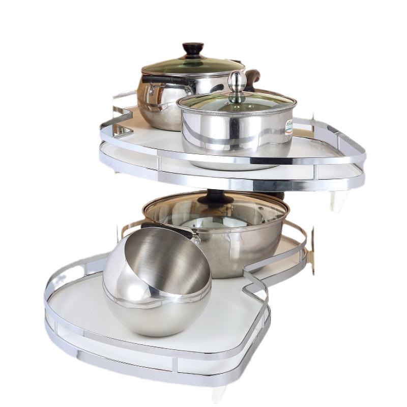 Esquina de gabinete de cocina de comercio exterior Esquina giratoria OVNI olla de monstruo pequeño armario de almacenamiento cesta de condimento cesta de tiro