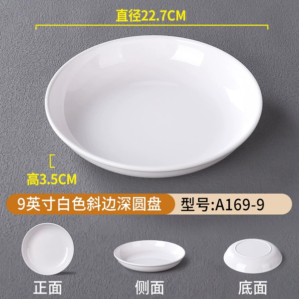 A5 densely thickened 9-inch white oblique deep disk AA169-9