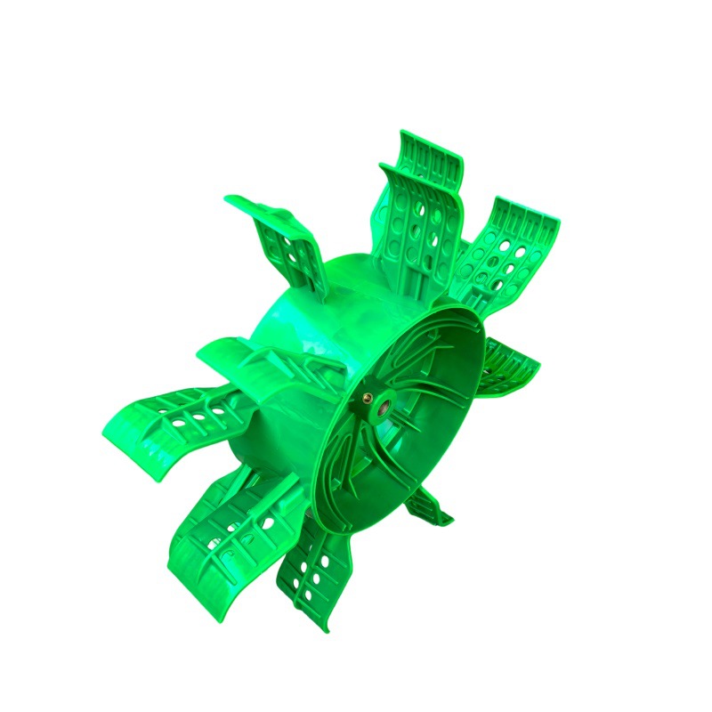Accesorios de plástico para la máquina de oxigenación de piscifactor tipo carro de agua tipo carro de agua tipo impulsor verde de doble capa impulsor de espesamiento de carro de agua