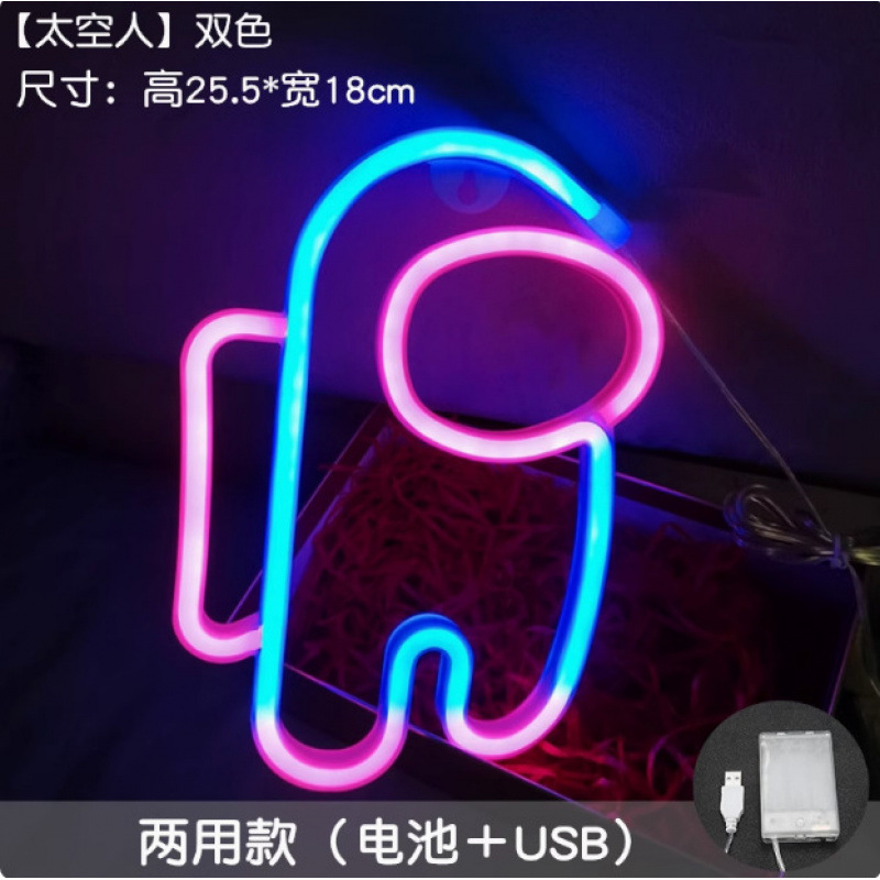 Lámpara de neón LED modelada luz nocturna dormitorio rojo en línea pared decoración lámpara de fiesta de cumpleaños atmósfera lámpara de color