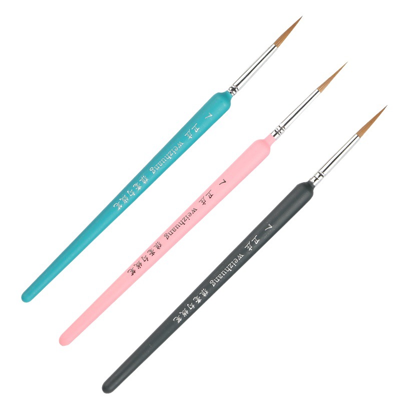 Weizhuang nuevo g130 Lobo gancho de pelo pluma acuarela suave piel aceite pintura ultra-fino pintado a mano pluma de dibujo línea gancho pluma