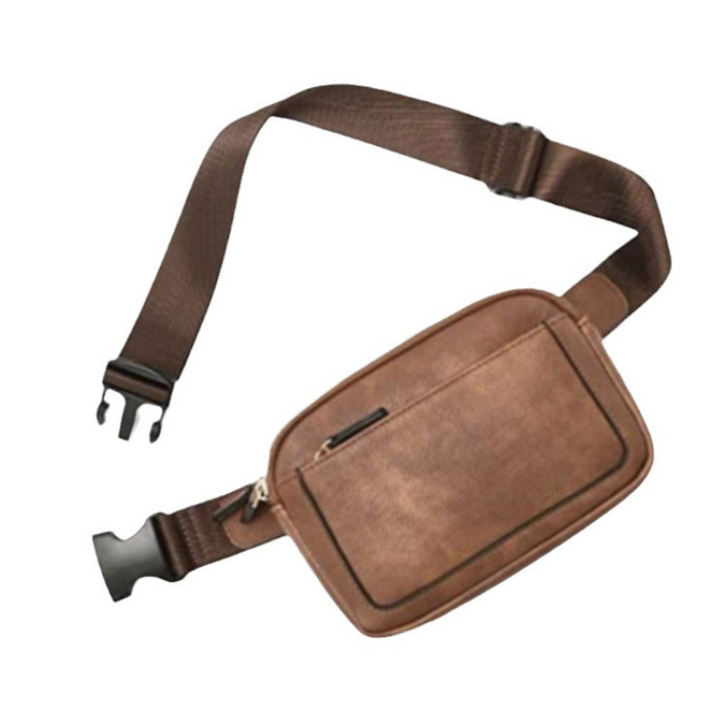Bolsa de cinturón de cuero para mujer de estilo explosivo en stock Bolsa de mensajero Riñonera Correa de hombro ajustable Riñonera de cuero artificial para mujer