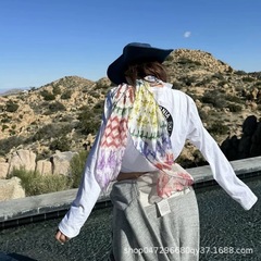 クロウカラーのシルクスカーフ、マカロンカラー、夏の必需品、小さな新鮮なヘッドスカーフ、ベルトバッグ、ビーチサンプロテクション、多用途