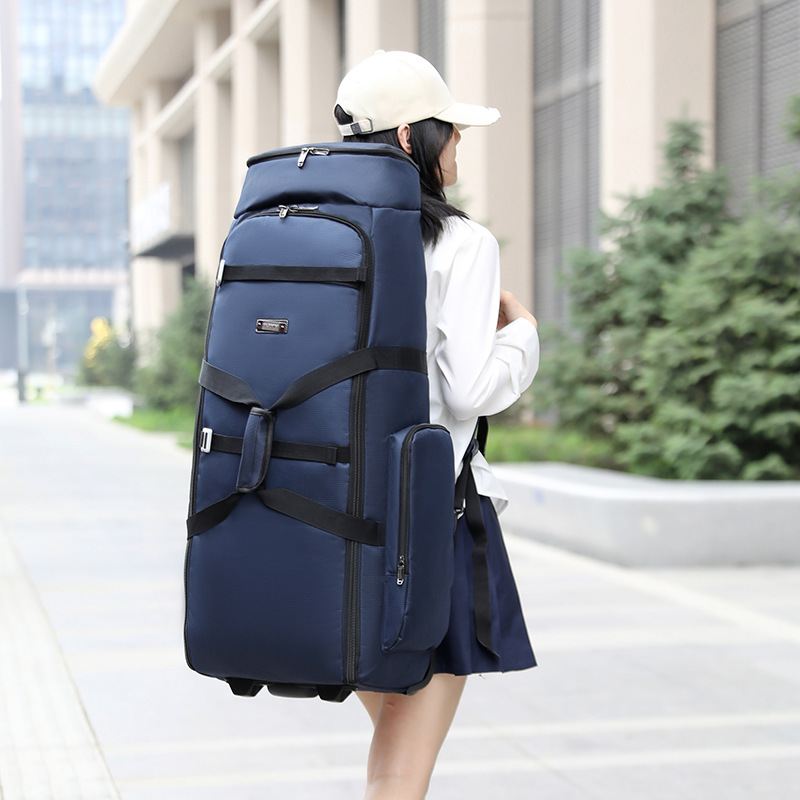 Multifunctional Travel Bag, Aviation Ball Bag with Wheels, Large Capacity Oxford Cloth Luggage Bag, Foldable Checked Bag Multifunctional Travel Bag, Aviation Ball Bag with Wheels, Large Capacity Oxford Cloth Luggage Bag, Foldable Checked Bag