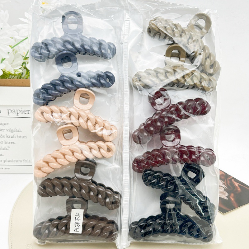 Pinza de pelo grande de plástico con diseño de PC, color té con leche, para mujer, estilo coreano, versión coreana, accesorios de tienda de dos yuanes. image 14