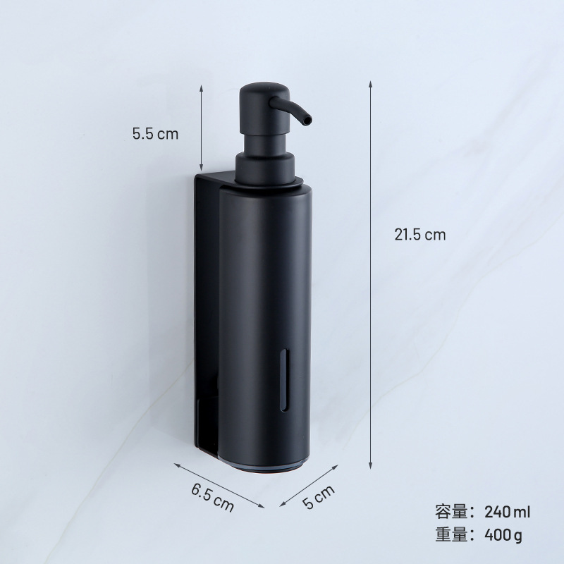 Dispensador de jabón de pared de acero inoxidable para baño de hotel transfronterizo, champú de baño, gel de ducha y dispensador de jabón