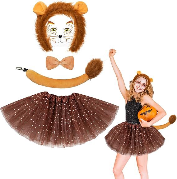 Beast Ears and Tails Set Lion Cow Giraffe Raccoon Hairband Tail Hair Accessories Headwear Hand-made Hair