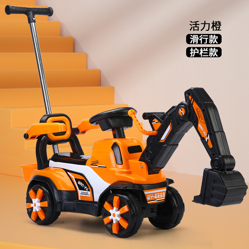 Excavadora coche de ingeniería de juguetes para niños 1 - 5 años de edad puede montar excavadora eléctrica coche eléctrico