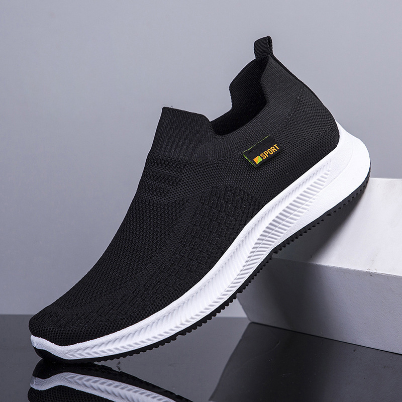 2026 New Spring Sports Casual Men's Shoes Breathable Slip-On Fly-Knit Mesh Shoes for Middle-Aged and Elderly Cross-Border 2026 New Spring Sports Casual Men's Shoes Breathable Slip-On Fly-Knit Mesh Shoes for Middle-Aged and Elderly Cross-Border