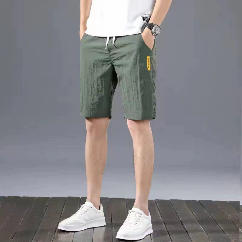 Мужские летние шелковые дышащие рабочие ультратонкие износостойкие брюки, свободный крой
