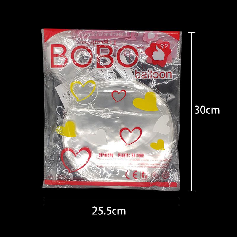 Internet celebrity night market stall bobobal glass ball wholesale 18 inch 24 inch luminous transparent heart-shaped bobobal glass ball bulk wholesale