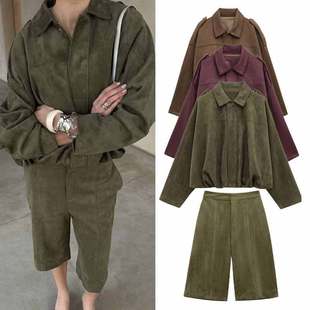 2025 Spring European and American Bomber Jacket Bat Sleeve Zipper Loose Suede Texted Jacket Women's Casual Top