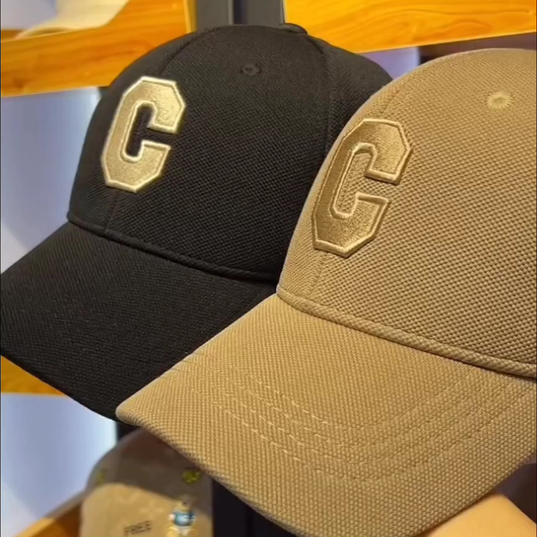 [해외직구]23 새로운 하드 탑 입체 자수 큰 C 격자 야구 모자 1세트(2EA)