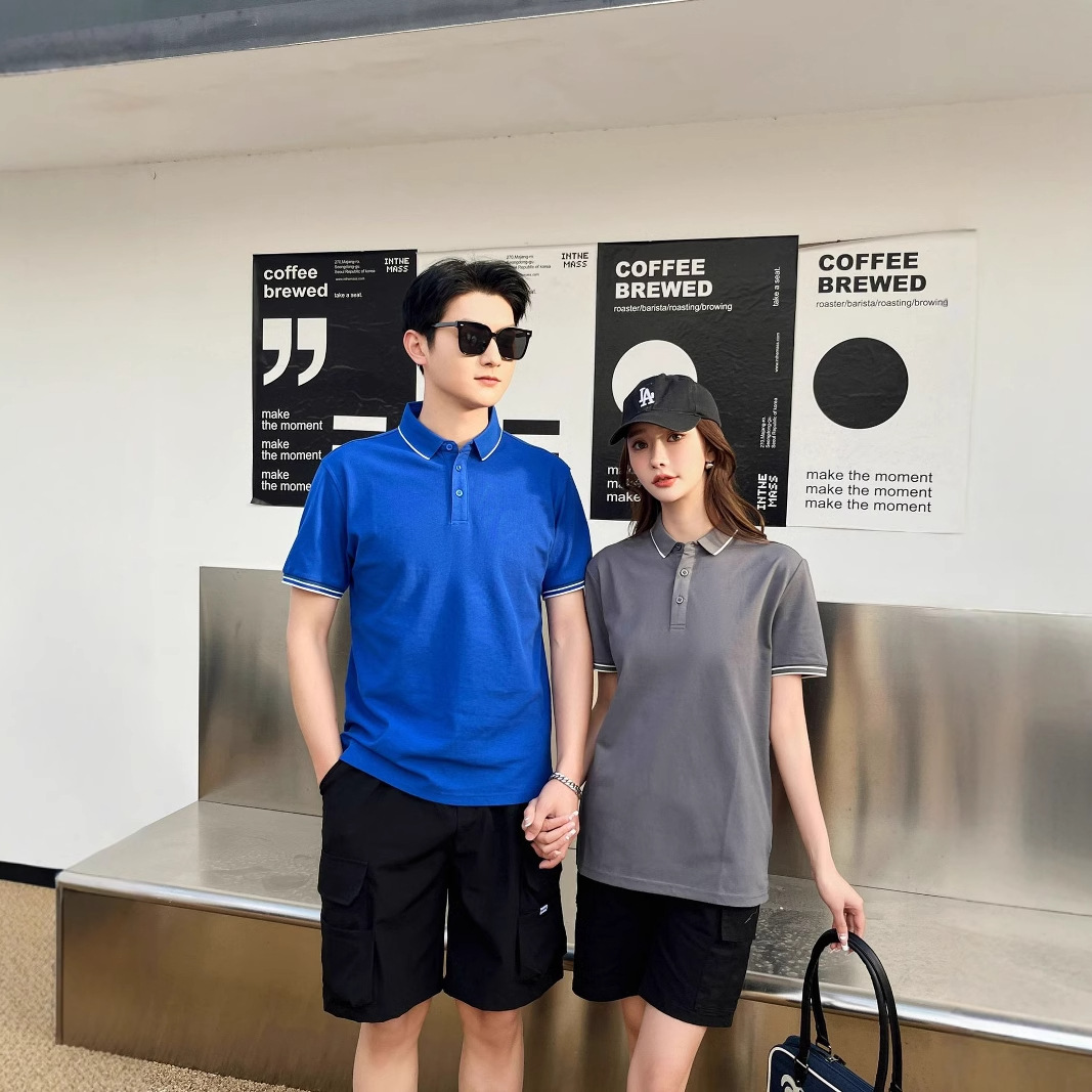 Camiseta Polo de Manga Corta con Cuello Bicolor y Efecto Refrigerante de Seda de Hielo DuPont Sorona, Nuevo Estilo Verano 2026